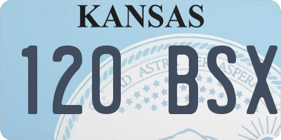KS license plate 120BSX