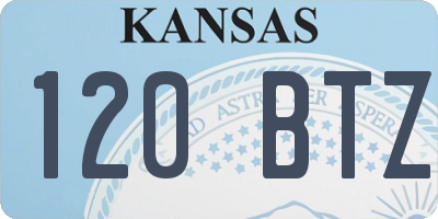 KS license plate 120BTZ