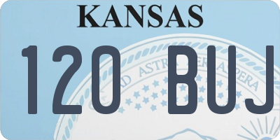 KS license plate 120BUJ
