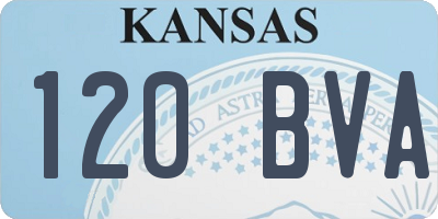 KS license plate 120BVA