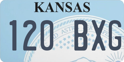 KS license plate 120BXG
