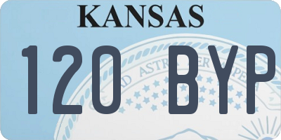KS license plate 120BYP