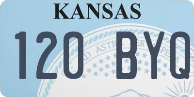 KS license plate 120BYQ