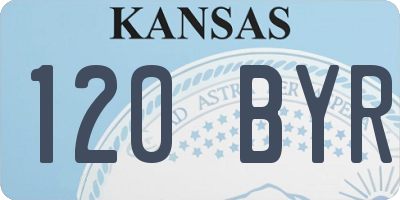 KS license plate 120BYR