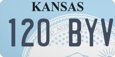 KS license plate 120BYV