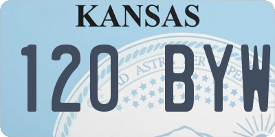 KS license plate 120BYW