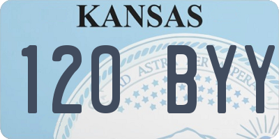 KS license plate 120BYY