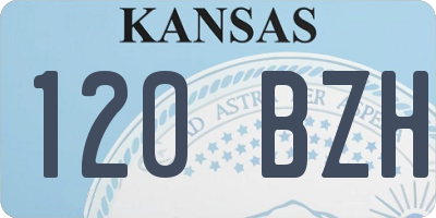 KS license plate 120BZH