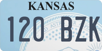 KS license plate 120BZK