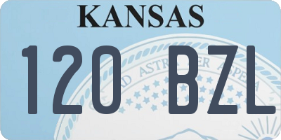 KS license plate 120BZL