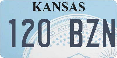 KS license plate 120BZN
