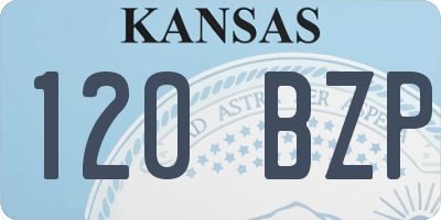 KS license plate 120BZP