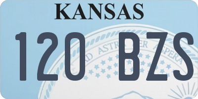 KS license plate 120BZS