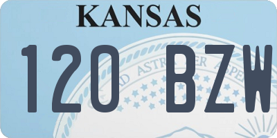 KS license plate 120BZW