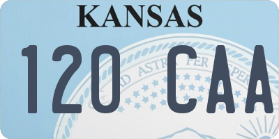 KS license plate 120CAA