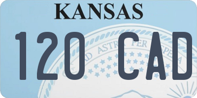 KS license plate 120CAD