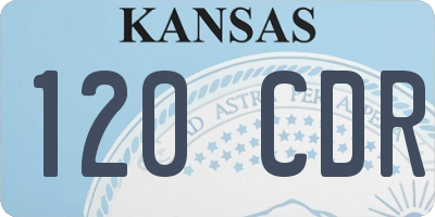 KS license plate 120CDR