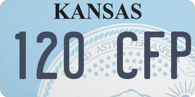 KS license plate 120CFP