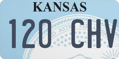 KS license plate 120CHV
