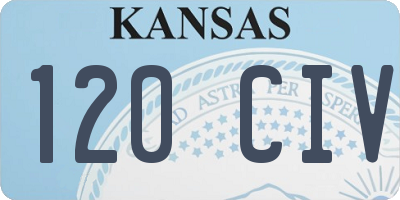 KS license plate 120CIV