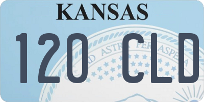 KS license plate 120CLD