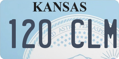 KS license plate 120CLM
