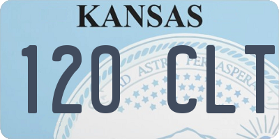 KS license plate 120CLT