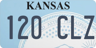 KS license plate 120CLZ