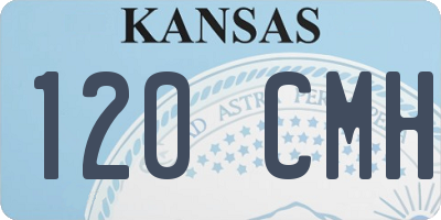KS license plate 120CMH