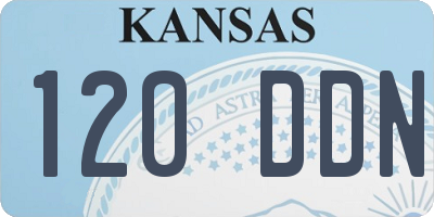 KS license plate 120DDN