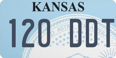 KS license plate 120DDT