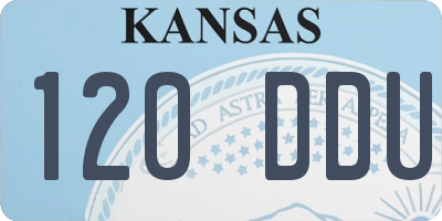 KS license plate 120DDU