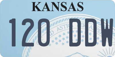 KS license plate 120DDW