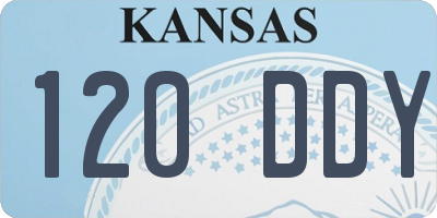 KS license plate 120DDY