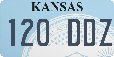 KS license plate 120DDZ