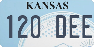 KS license plate 120DEE