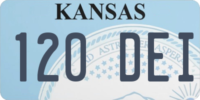 KS license plate 120DEI