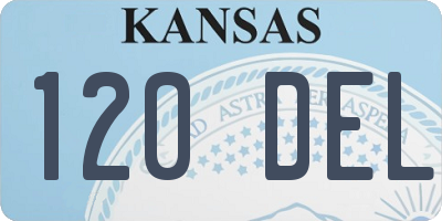 KS license plate 120DEL