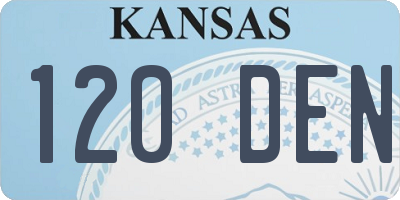 KS license plate 120DEN