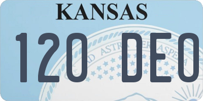 KS license plate 120DEO