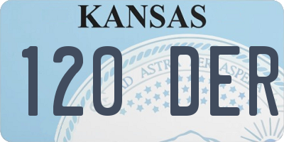 KS license plate 120DER