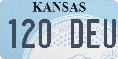 KS license plate 120DEU
