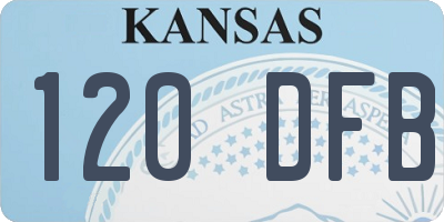 KS license plate 120DFB