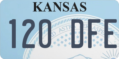 KS license plate 120DFE