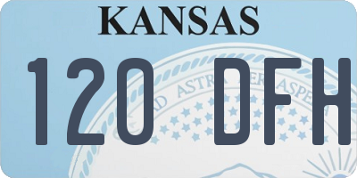 KS license plate 120DFH