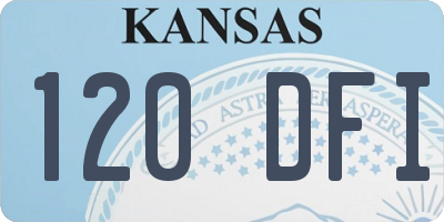 KS license plate 120DFI