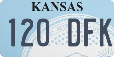 KS license plate 120DFK