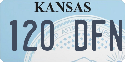 KS license plate 120DFN