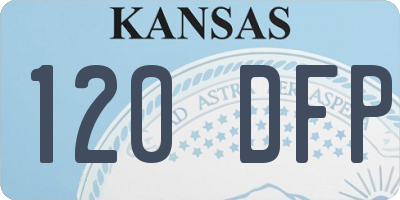 KS license plate 120DFP