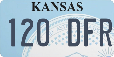 KS license plate 120DFR